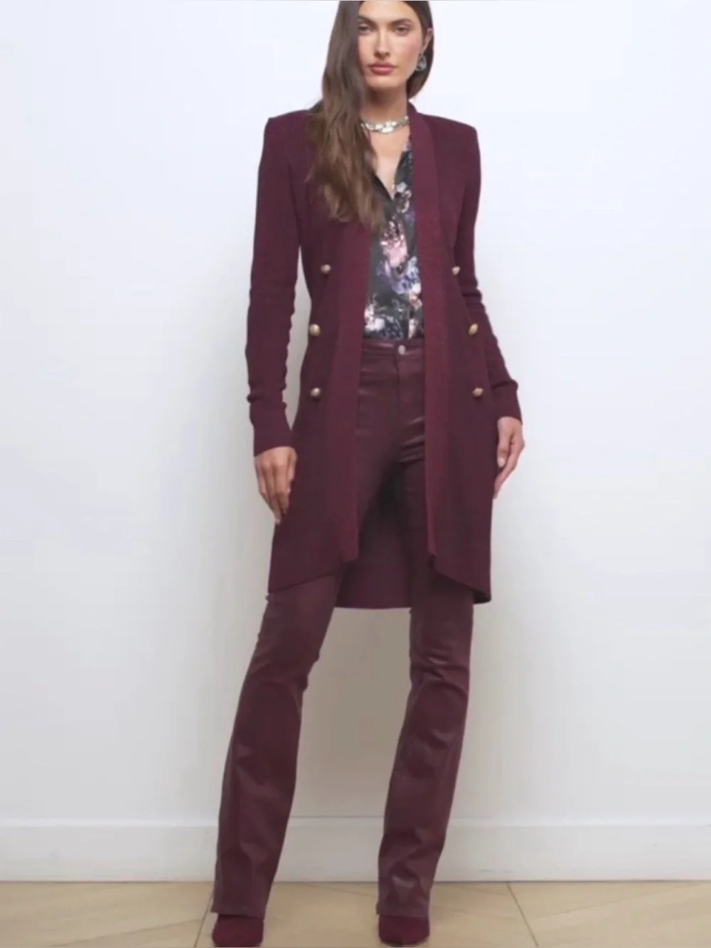 NEW L'agence Noe Double-Breasted Cardigan Small